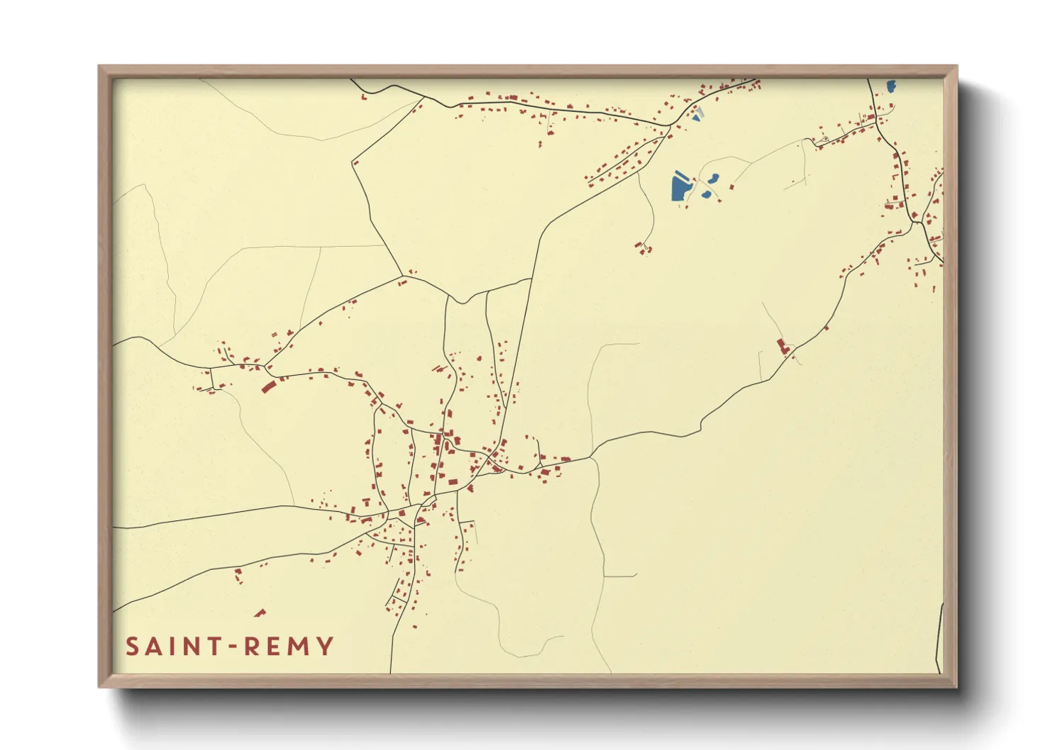 Une affiche de carte sur Saint-Remy