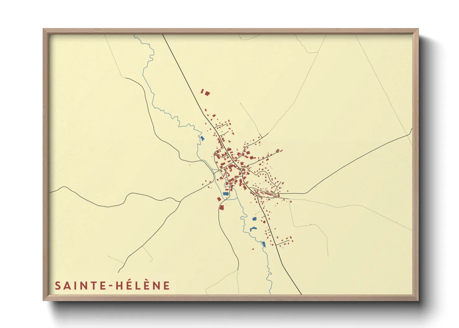 Une affiche de carte sur Sainte-Hélène