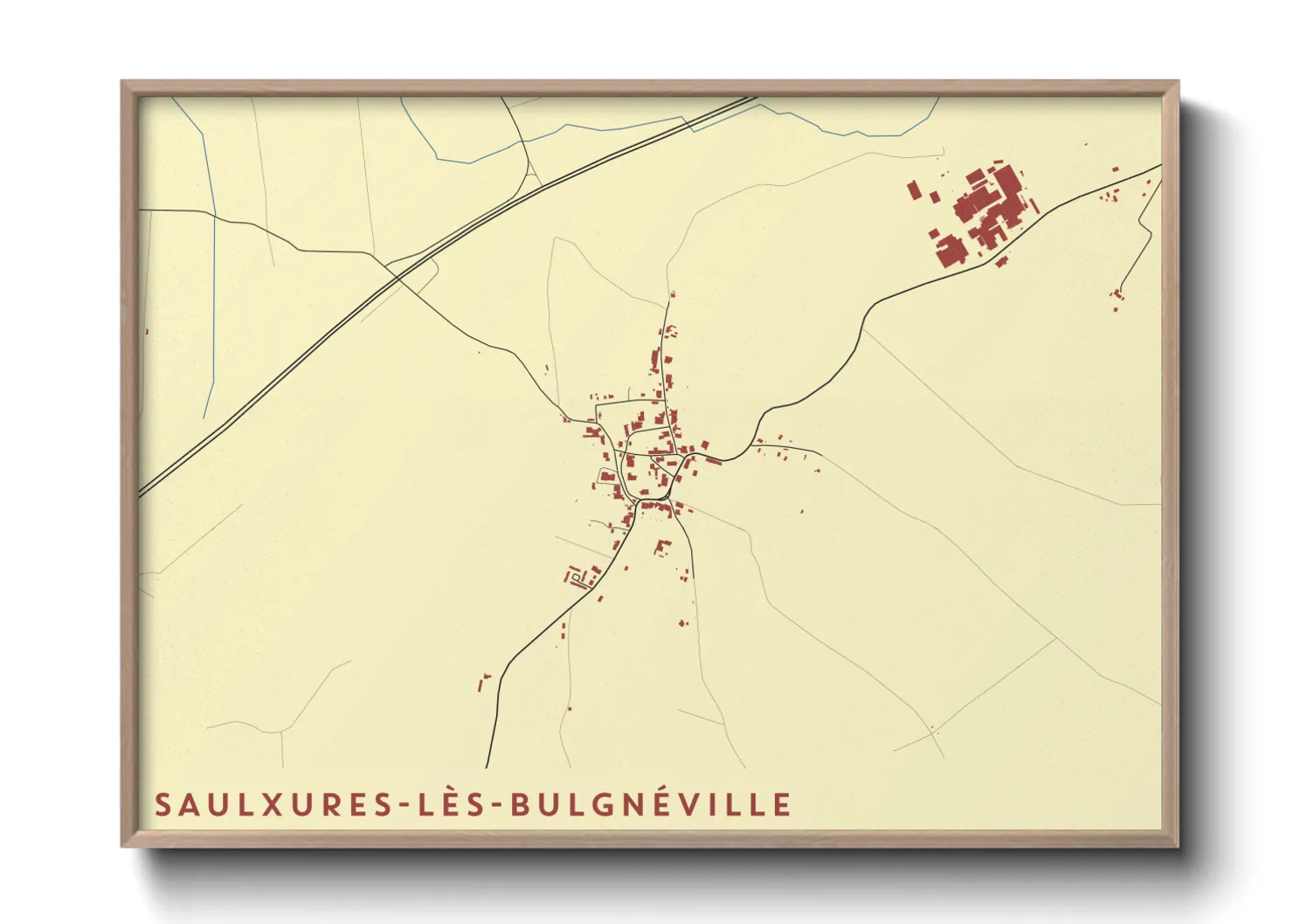 Une affiche de carte sur Saulxures-lès-Bulgnéville