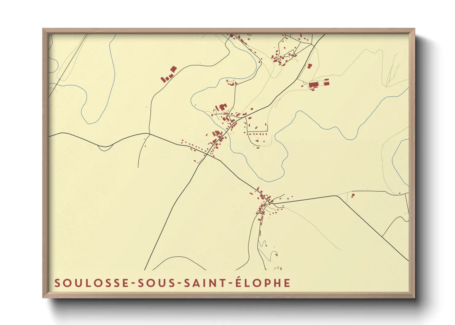 Une affiche de carte sur Soulosse-sous-Saint-Élophe