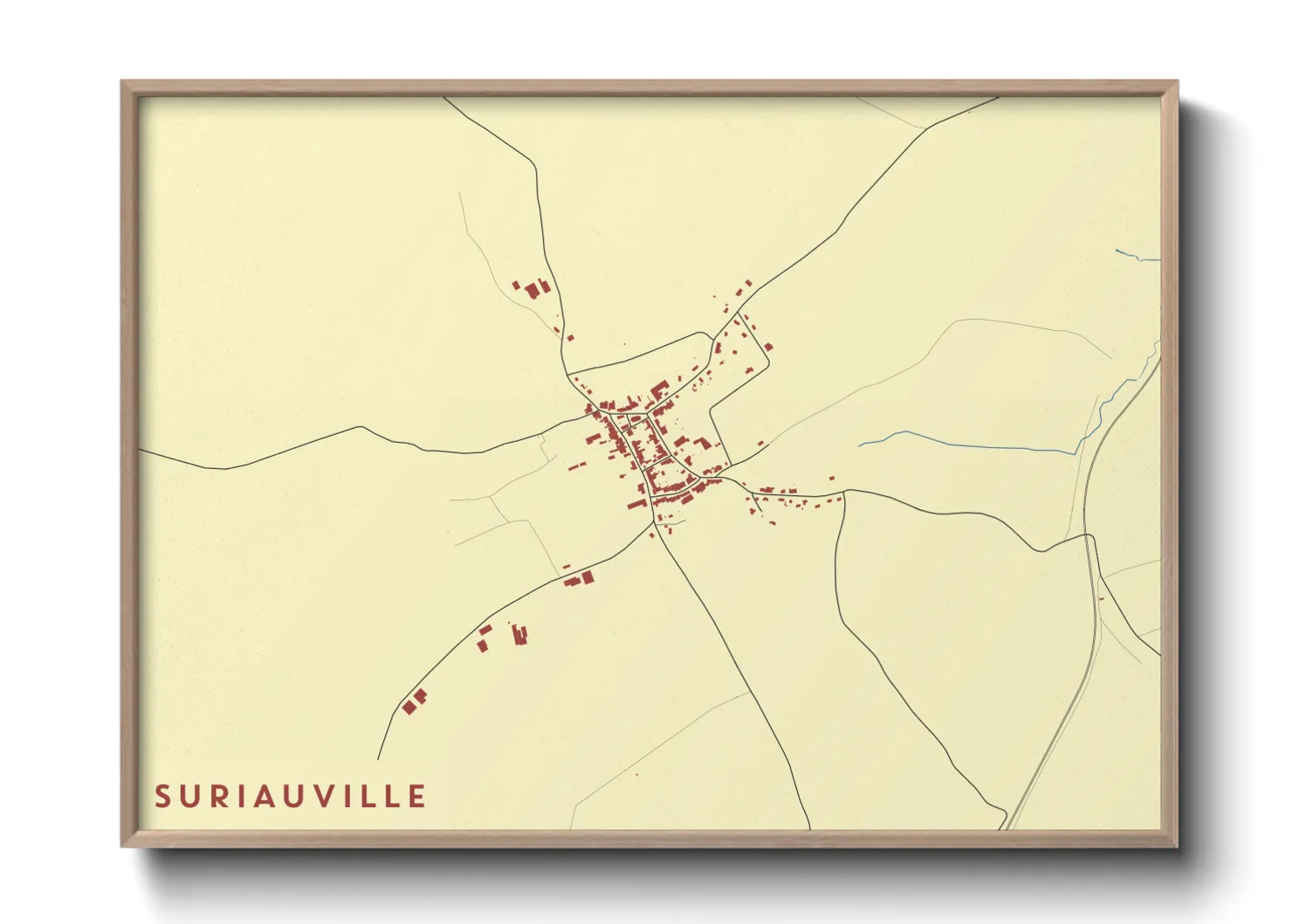 Une affiche de carte sur Suriauville