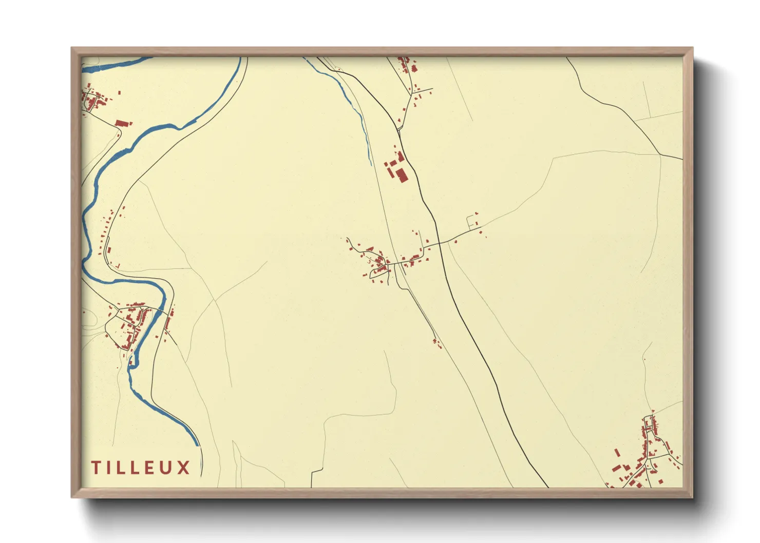 Une affiche de carte sur Tilleux