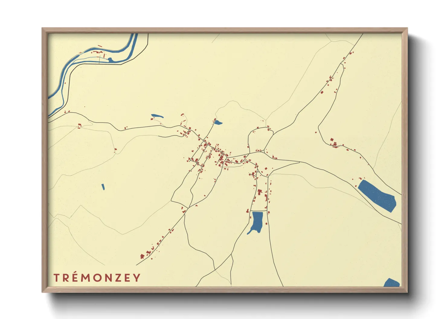 Une affiche de carte sur Trémonzey