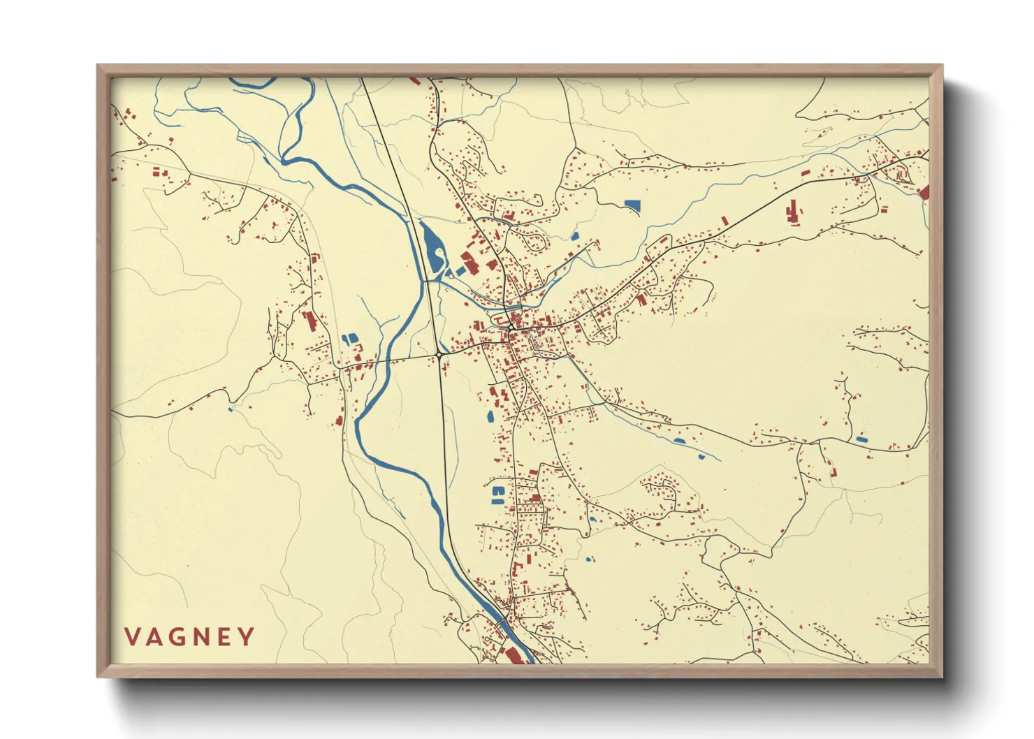 Une affiche de carte sur Vagney