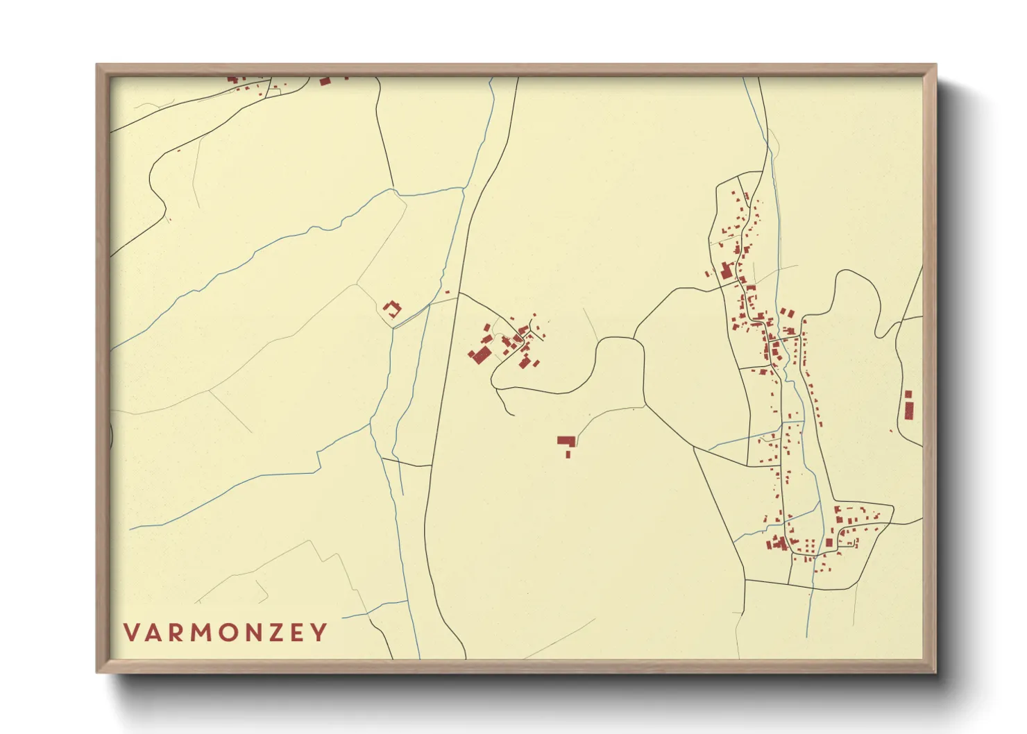 Une affiche de carte sur Varmonzey