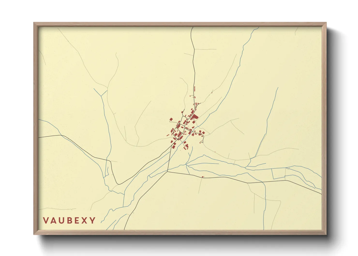 Une affiche de carte sur Vaubexy