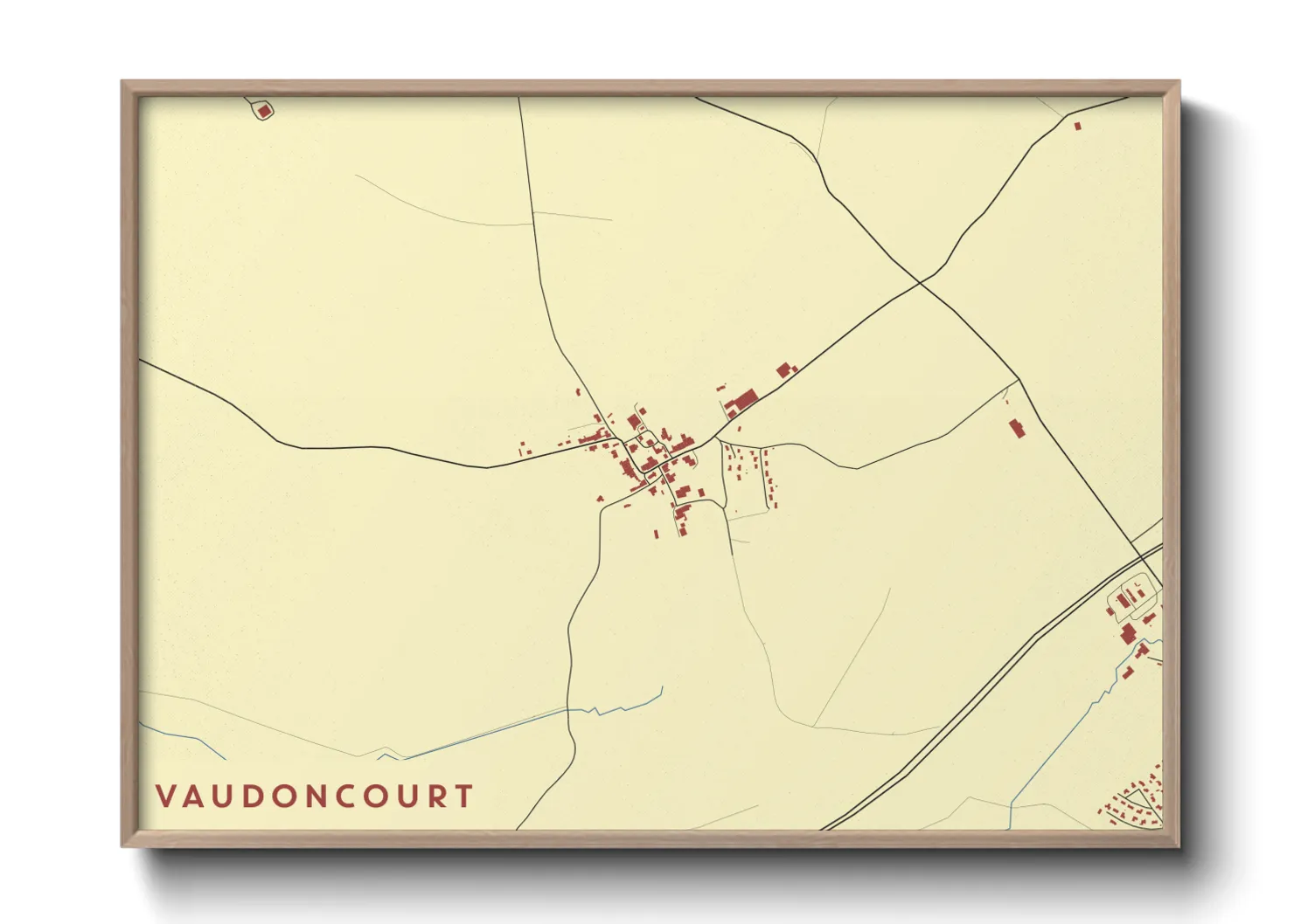 Une affiche de carte sur Vaudoncourt