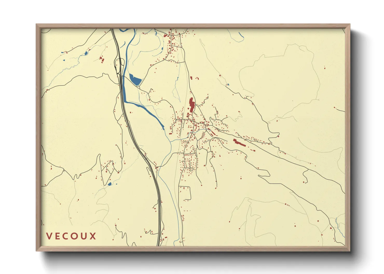 Une affiche de carte sur Vecoux