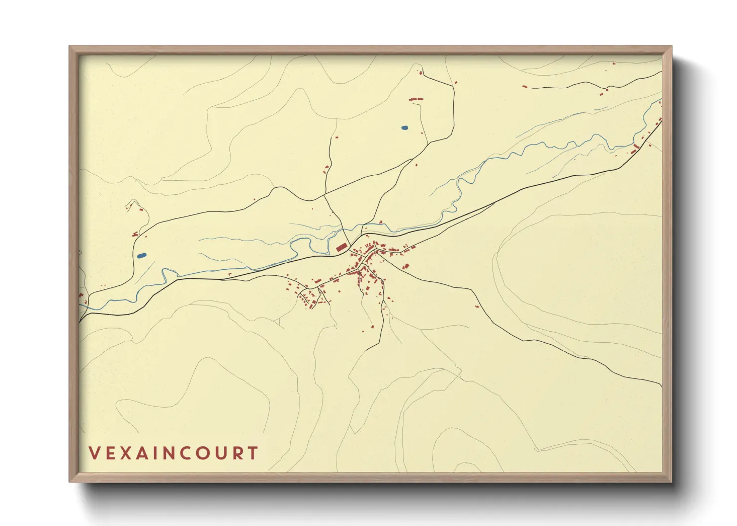 Une affiche de carte sur Vexaincourt