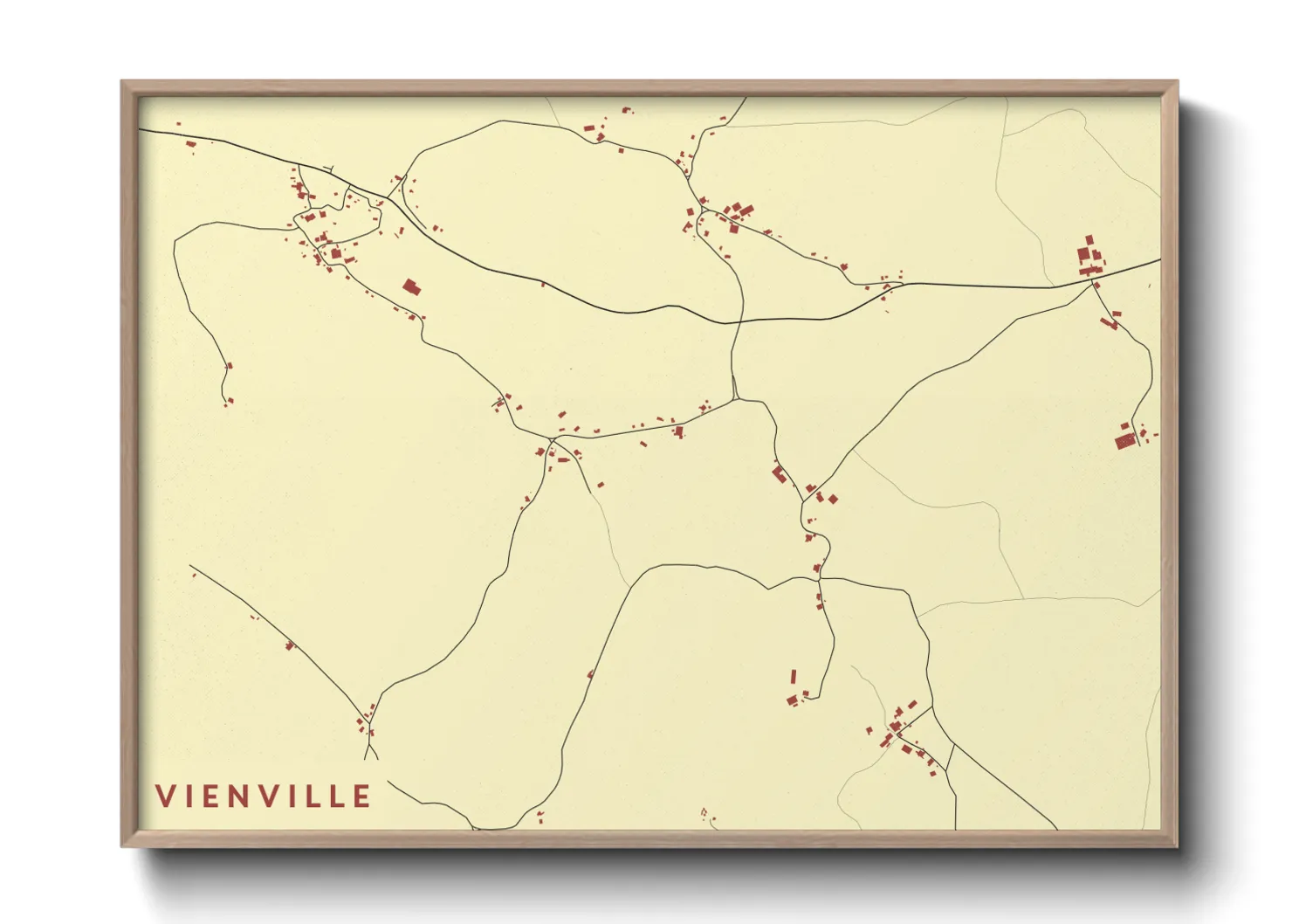 Une affiche de carte sur Vienville