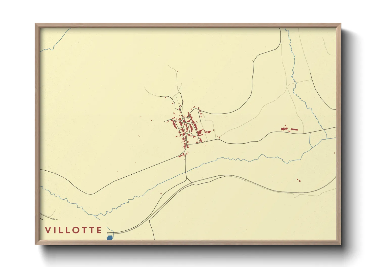 Une affiche de carte sur Villotte