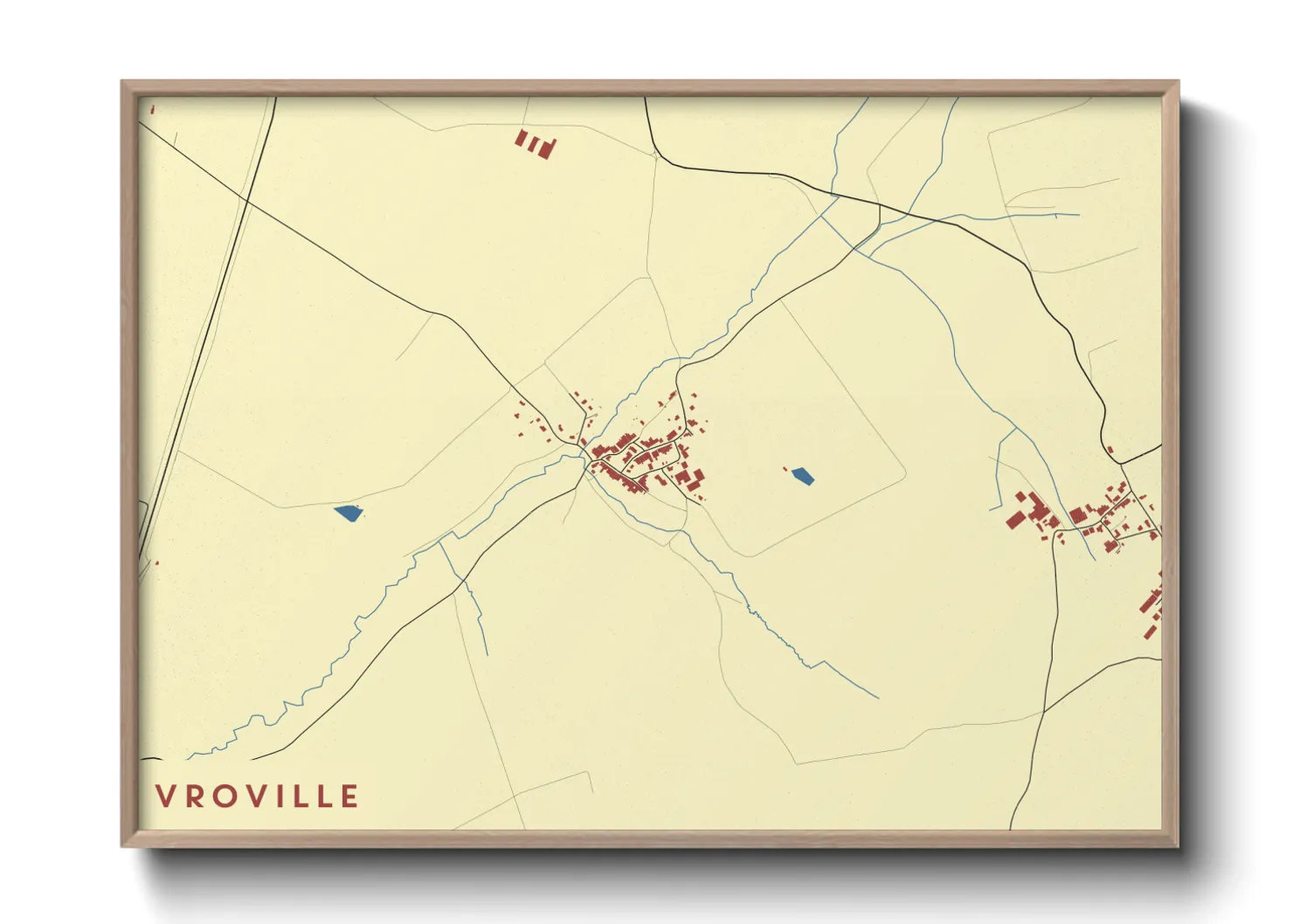 Une affiche de carte sur Vroville