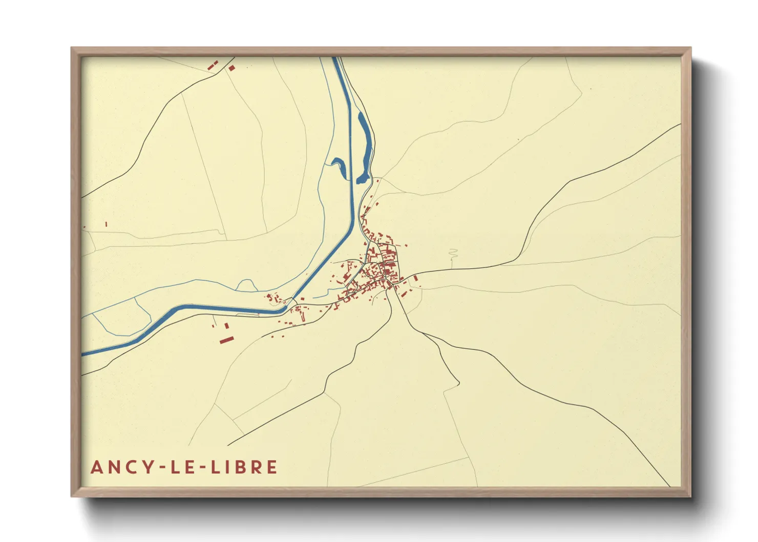 Une affiche de carte sur Ancy-le-Libre
