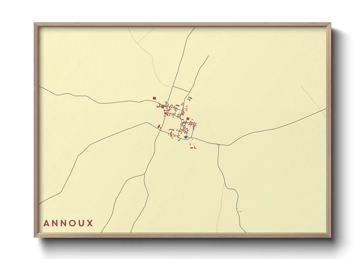 Une affiche de carte sur Annoux