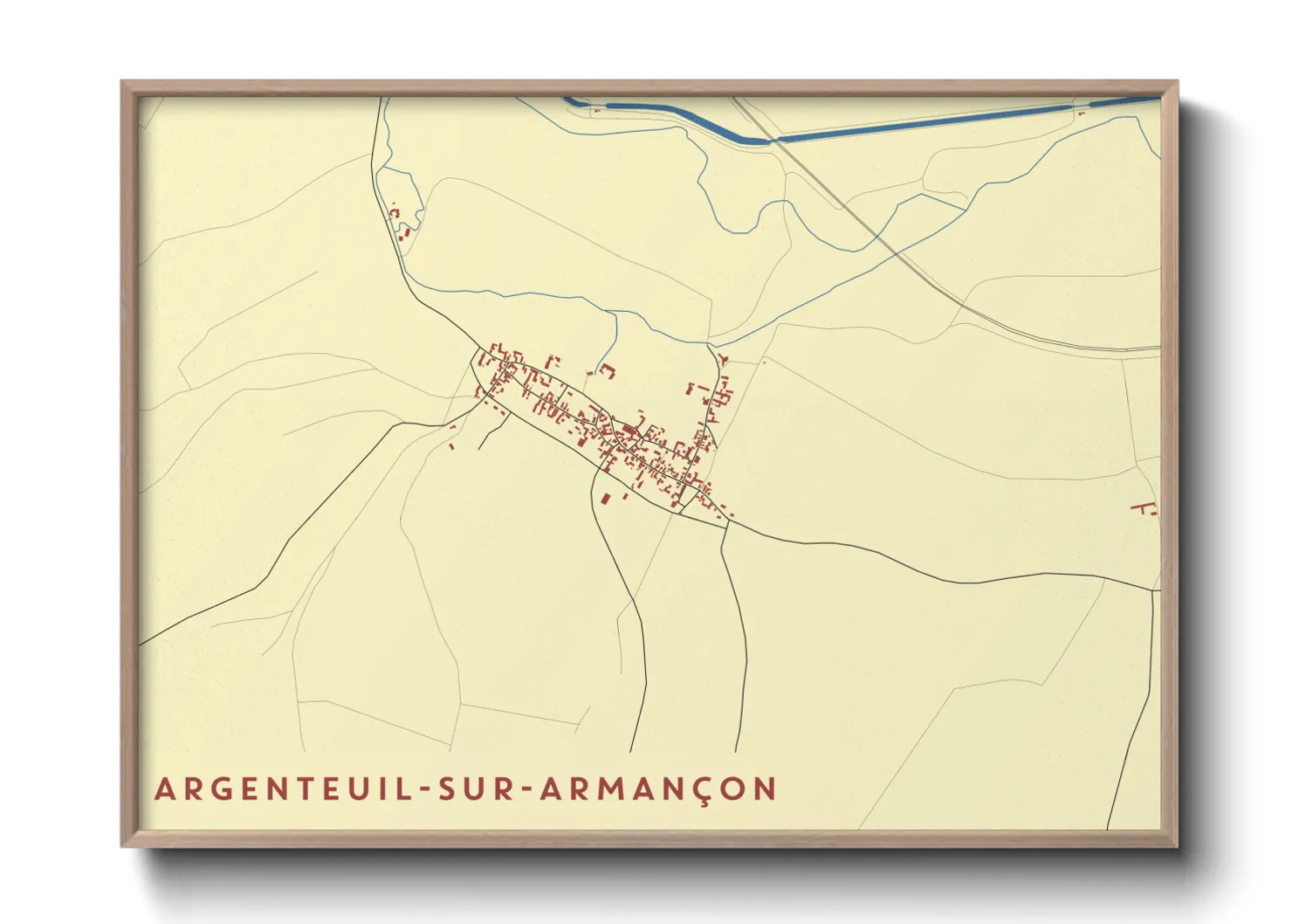 Une affiche de carte sur Argenteuil-sur-Armançon