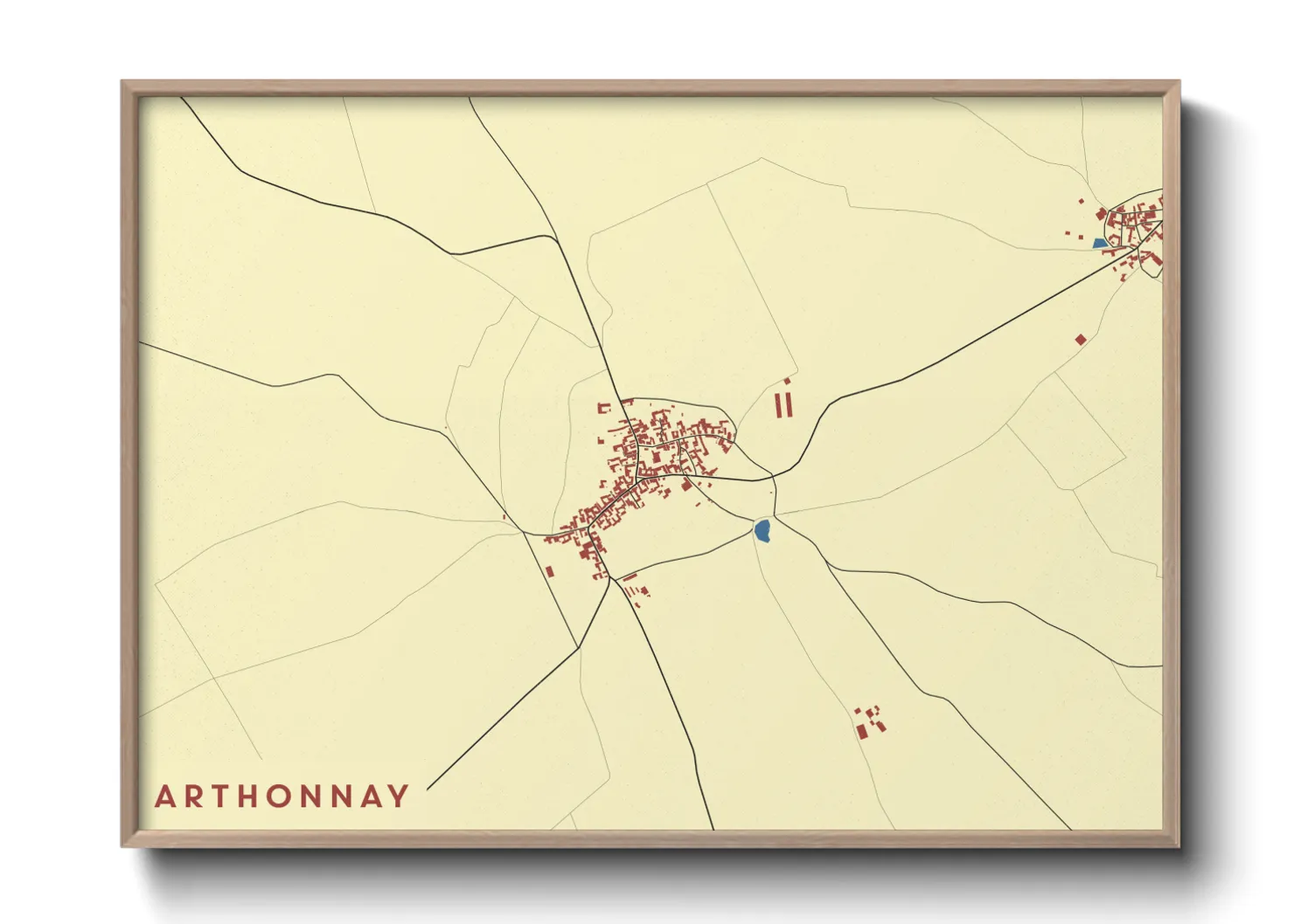 Une affiche de carte sur Arthonnay