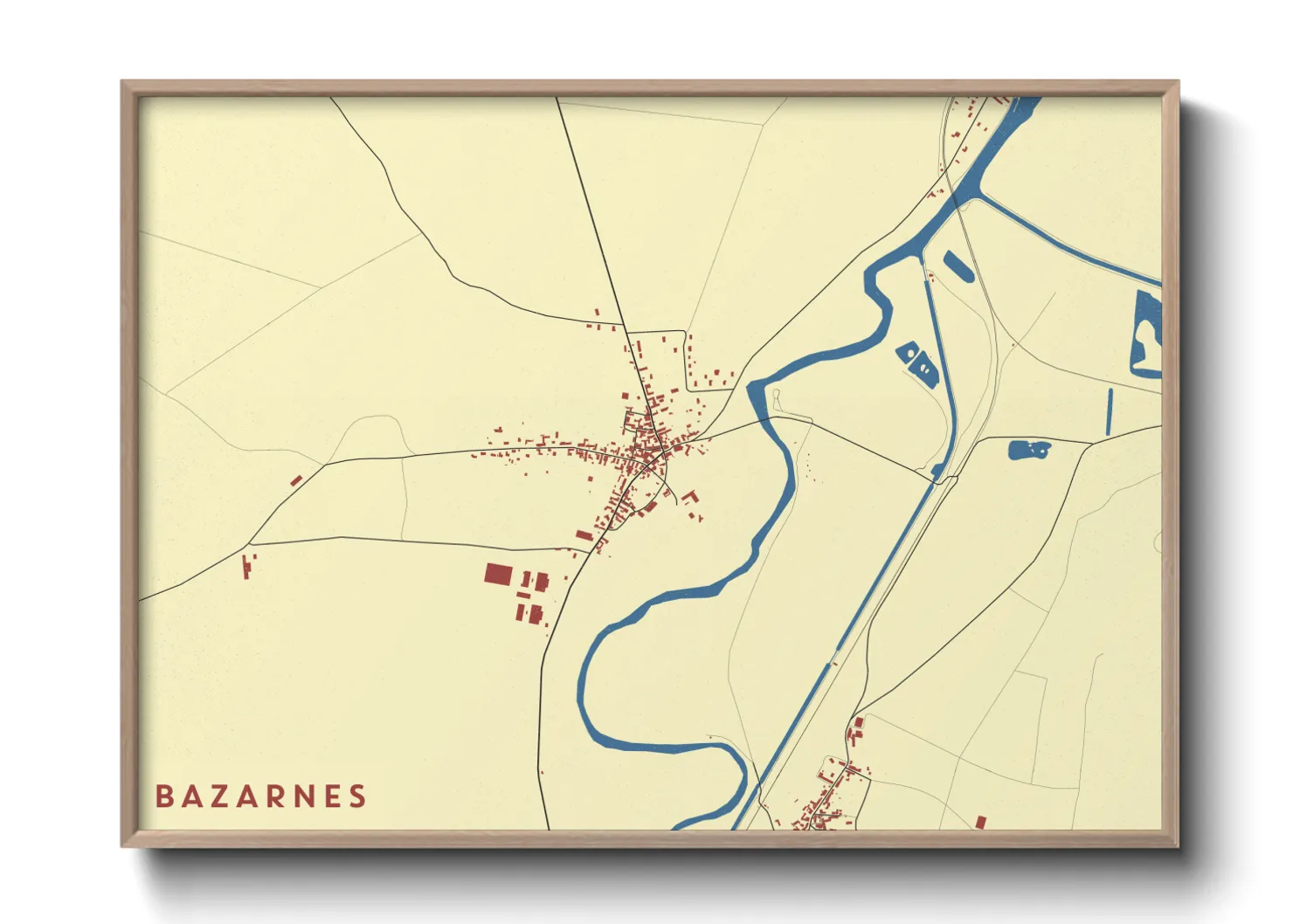 Une affiche de carte sur Bazarnes