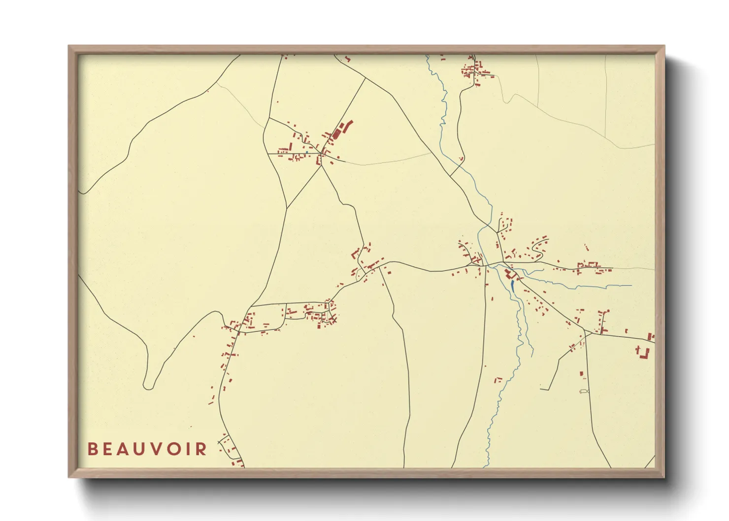 Une affiche de carte sur Beauvoir