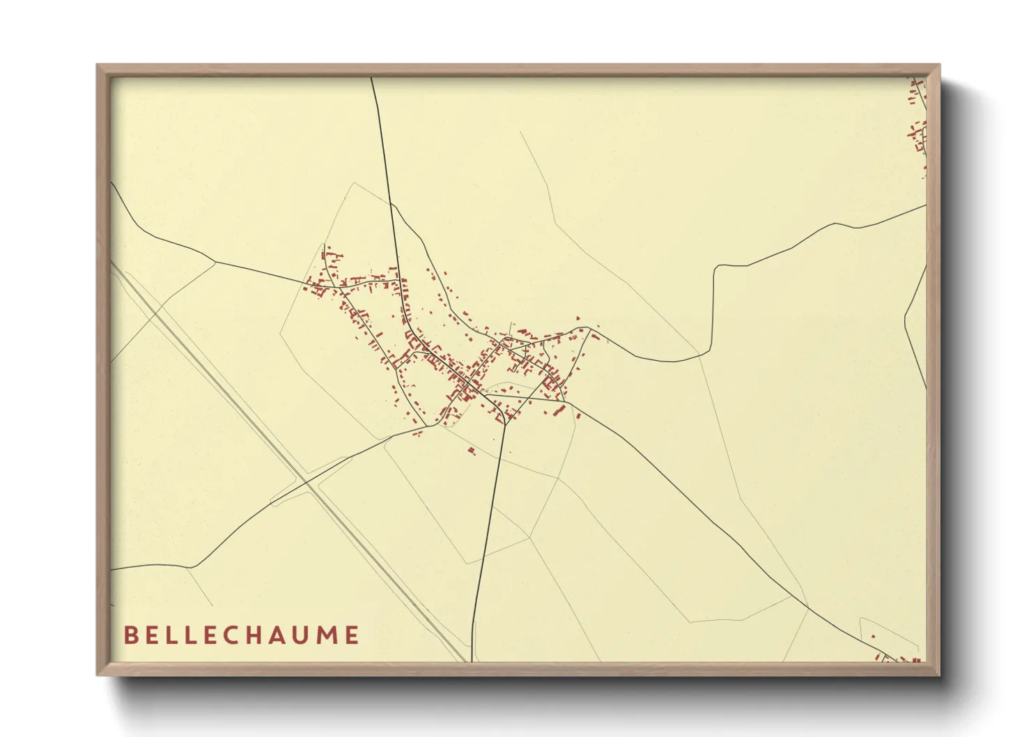 Une affiche de carte sur Bellechaume