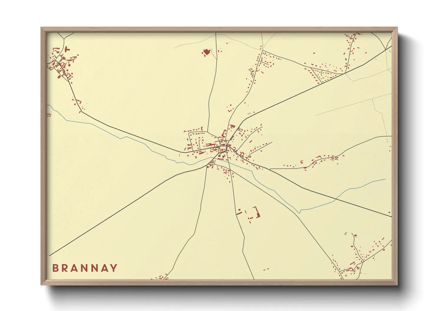 Une affiche de carte sur Brannay