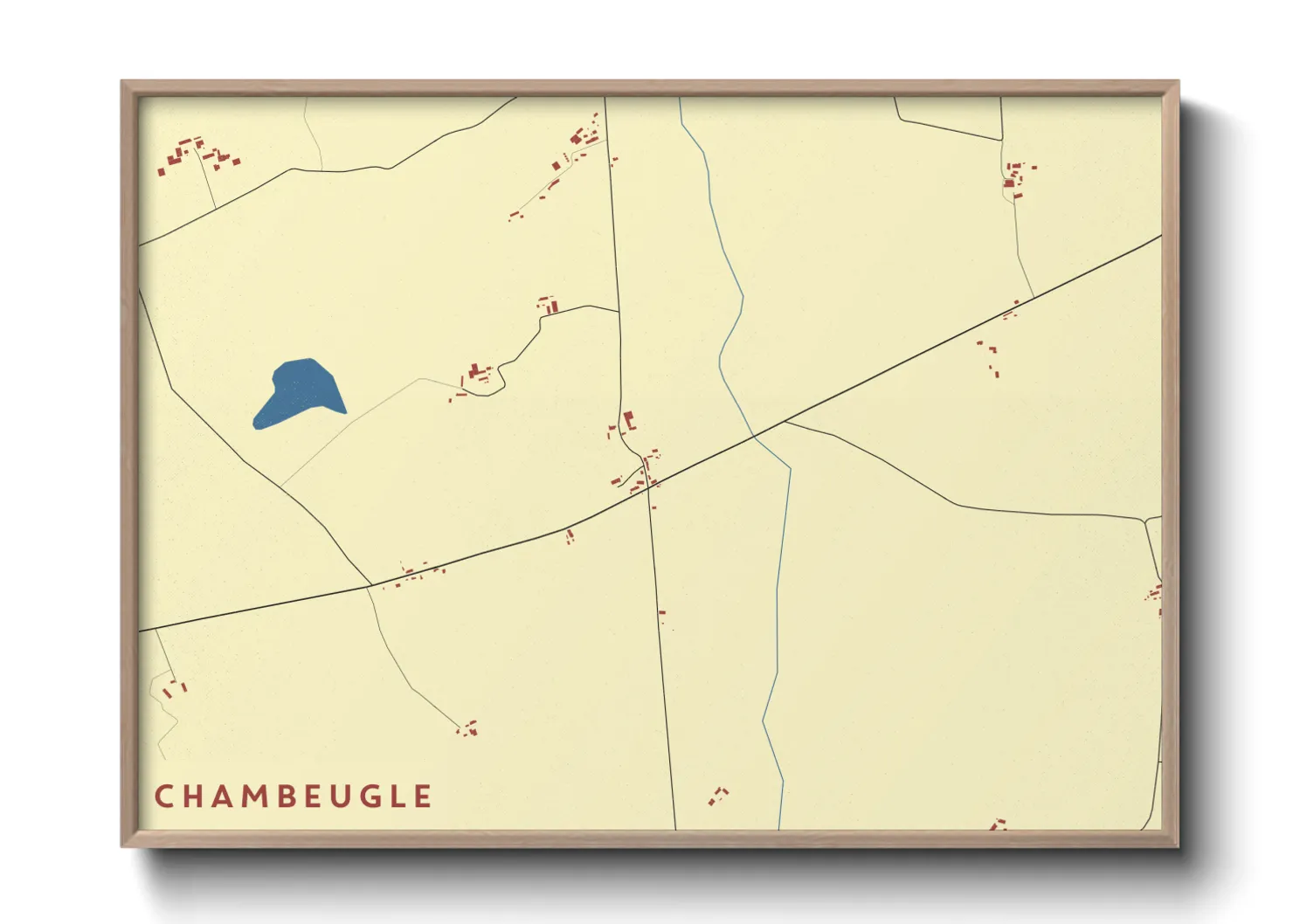 Une affiche de carte sur Chambeugle