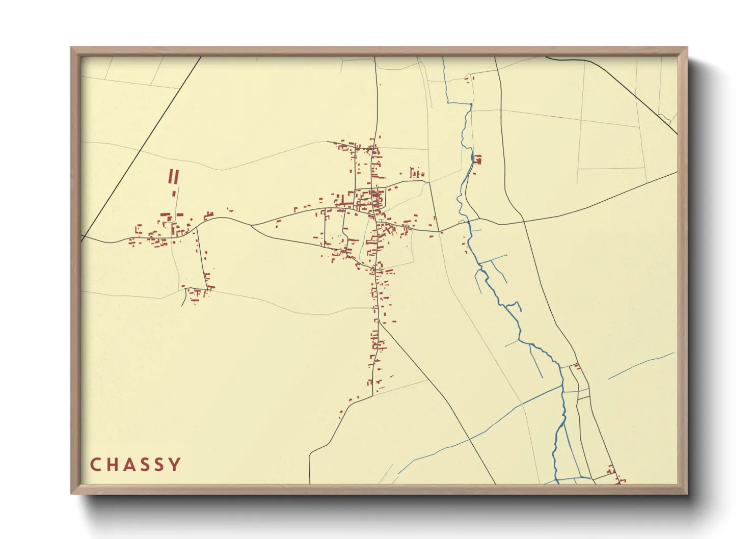 Une affiche de carte sur Chassy