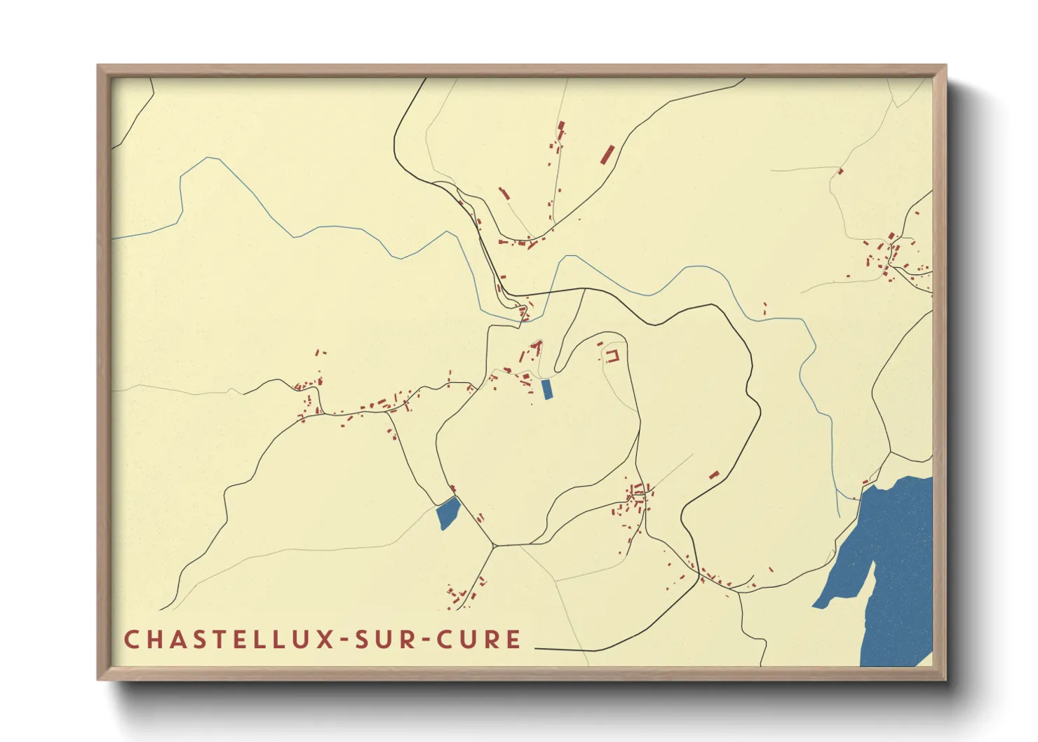Une affiche de carte sur Chastellux-sur-Cure