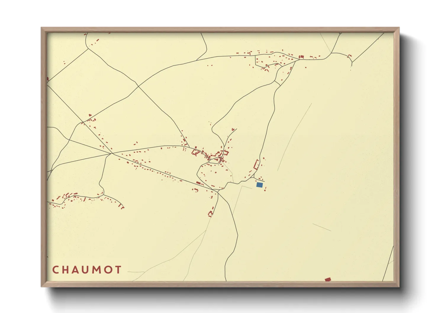 Une affiche de carte sur Chaumot