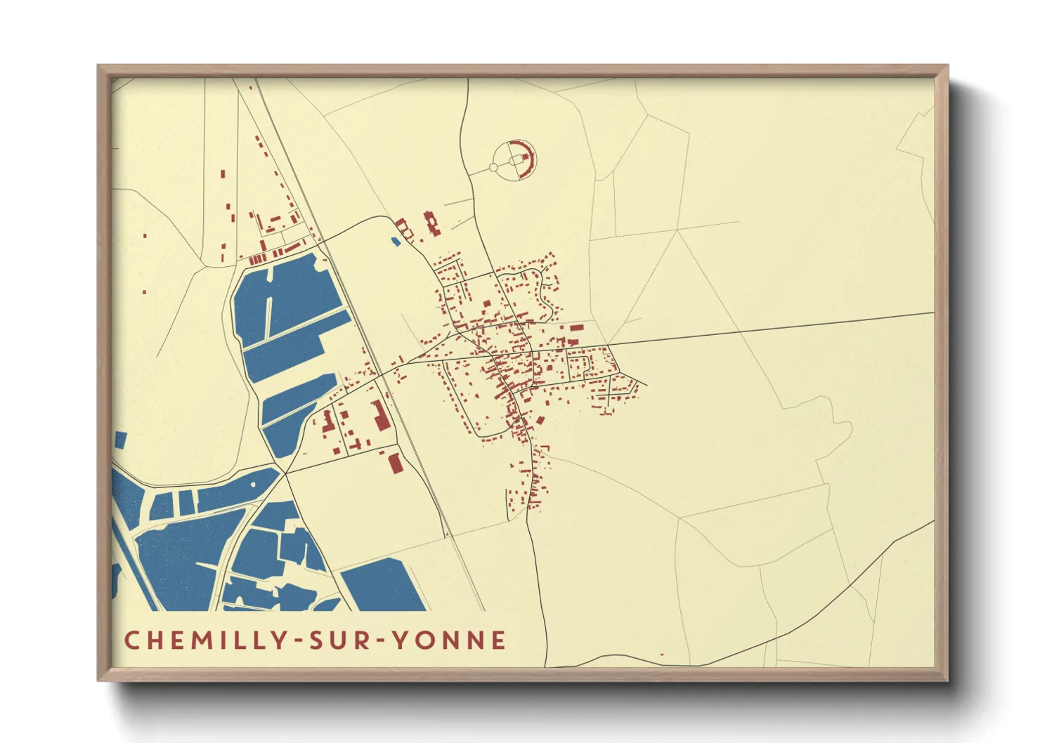 Une affiche de carte sur Chemilly-sur-Yonne