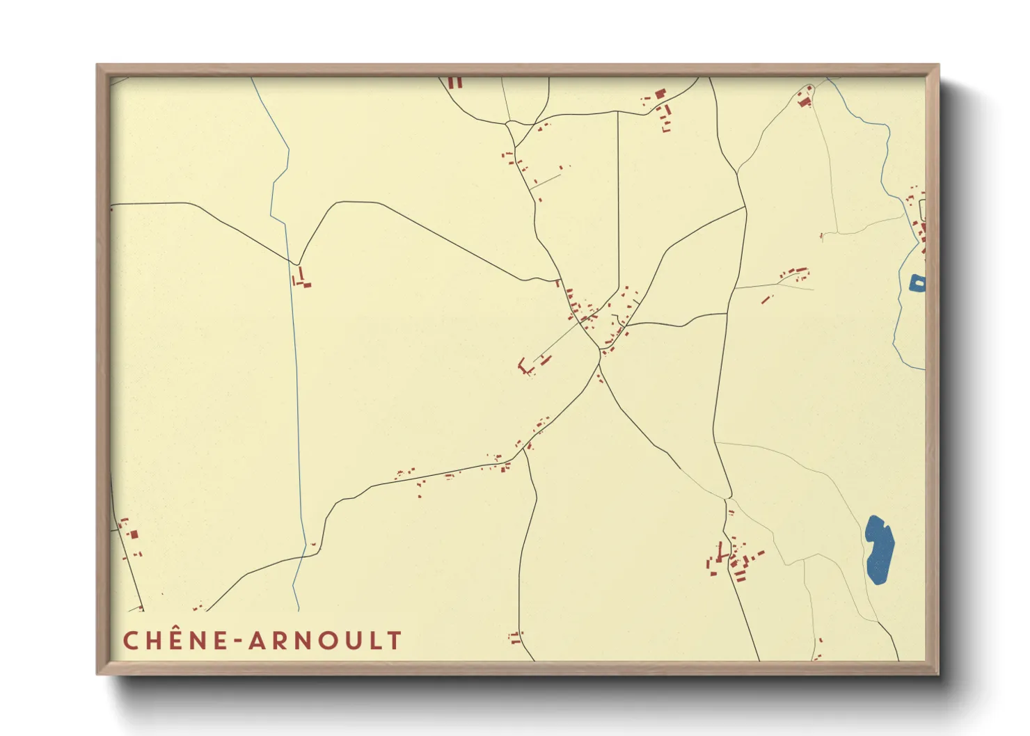 Une affiche de carte sur Chêne-Arnoult