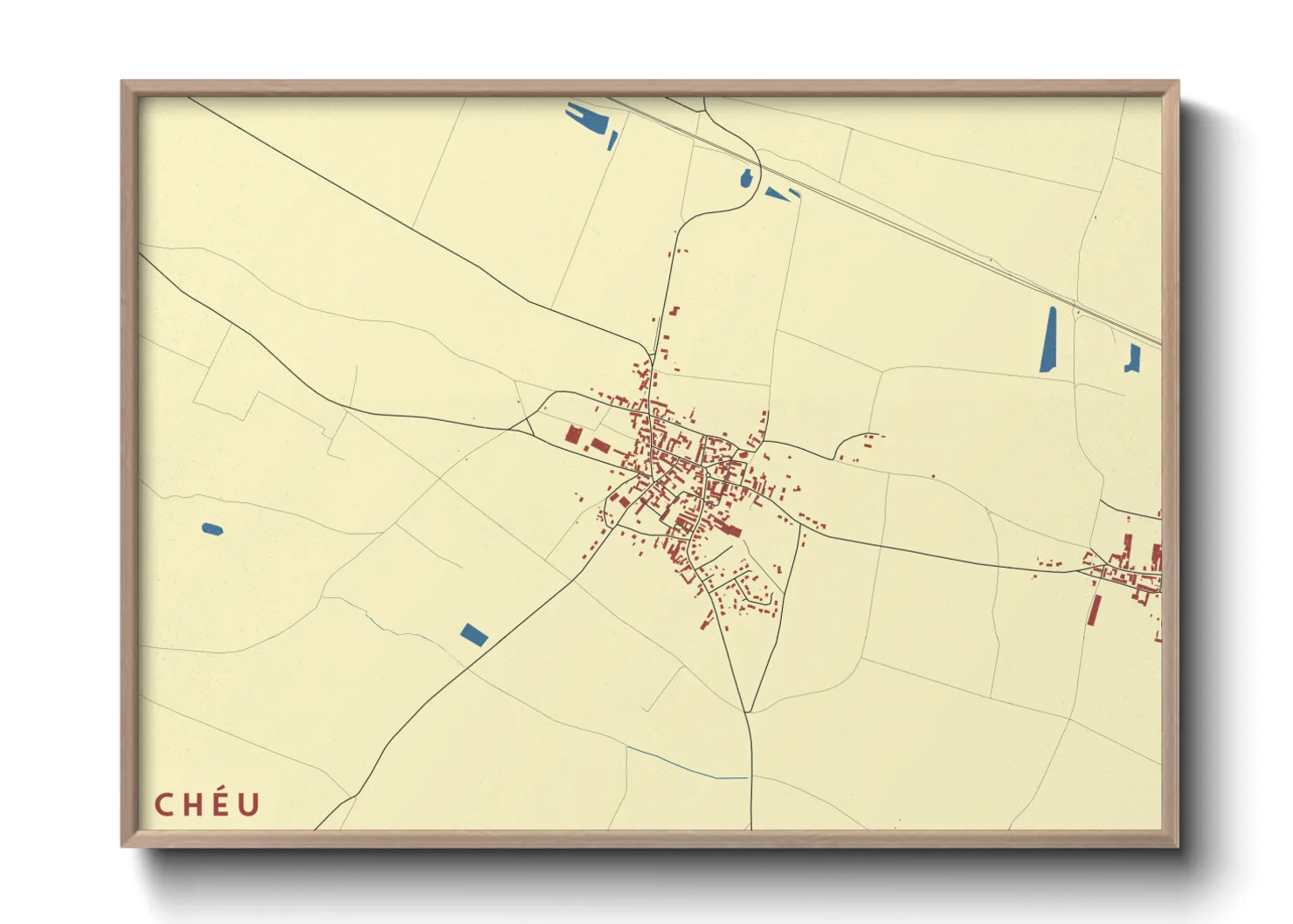 Une affiche de carte sur Chéu