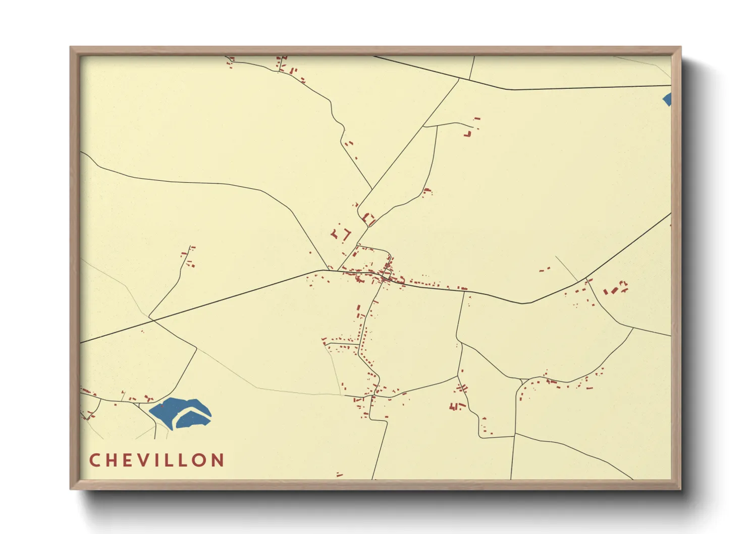Une affiche de carte sur Chevillon
