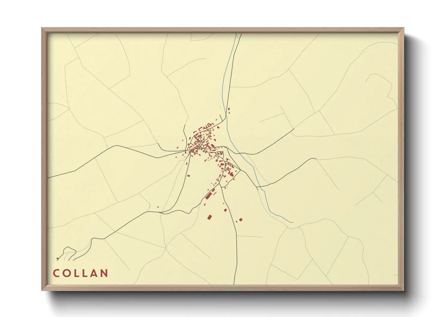 Une affiche de carte sur Collan