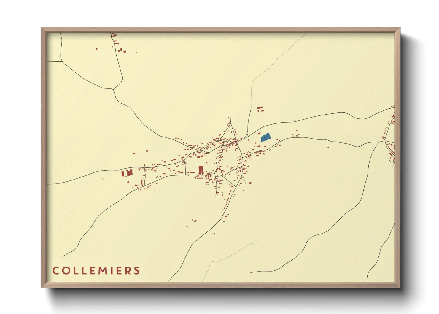 Une affiche de carte sur Collemiers