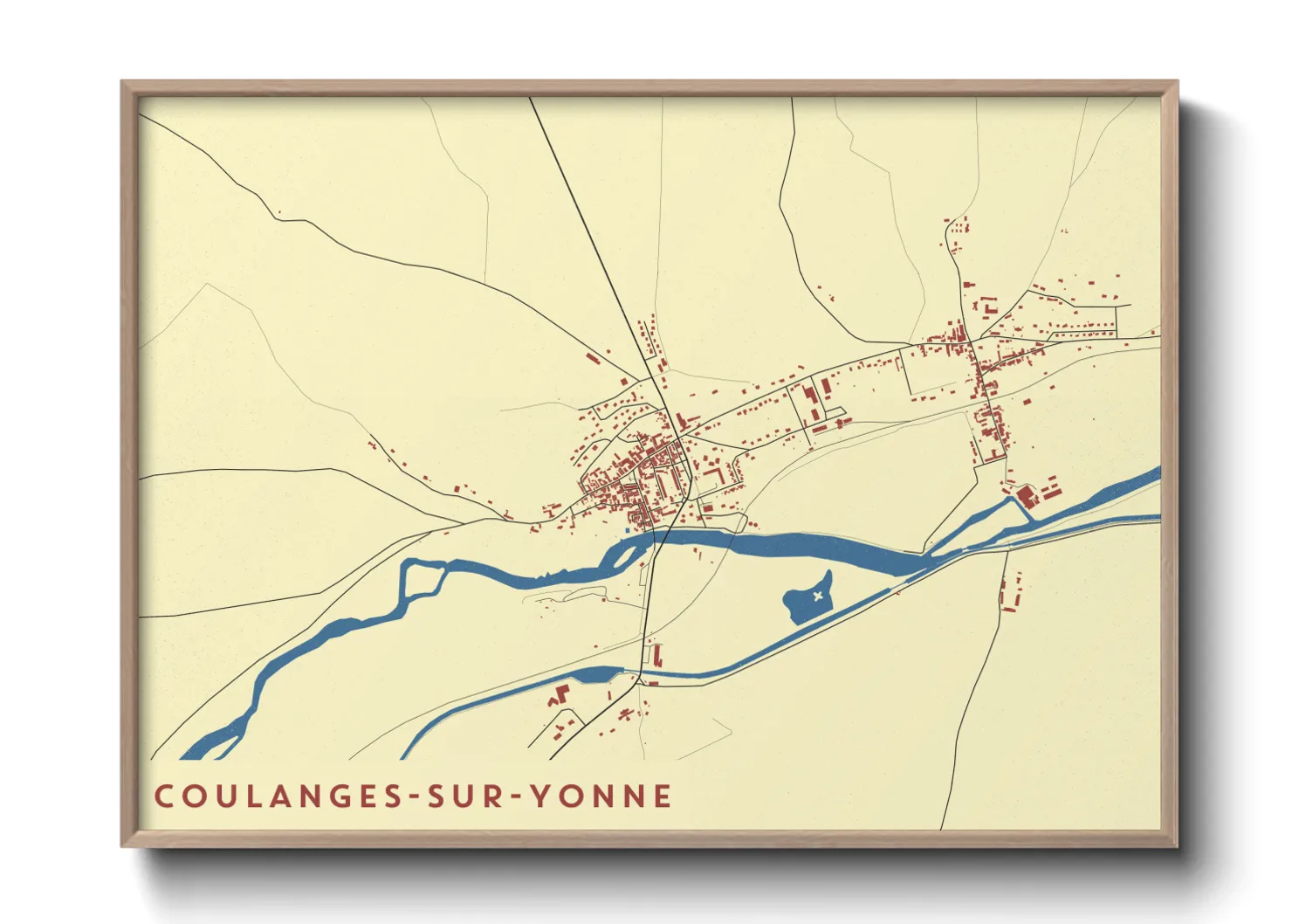 Une affiche de carte sur Coulanges-sur-Yonne