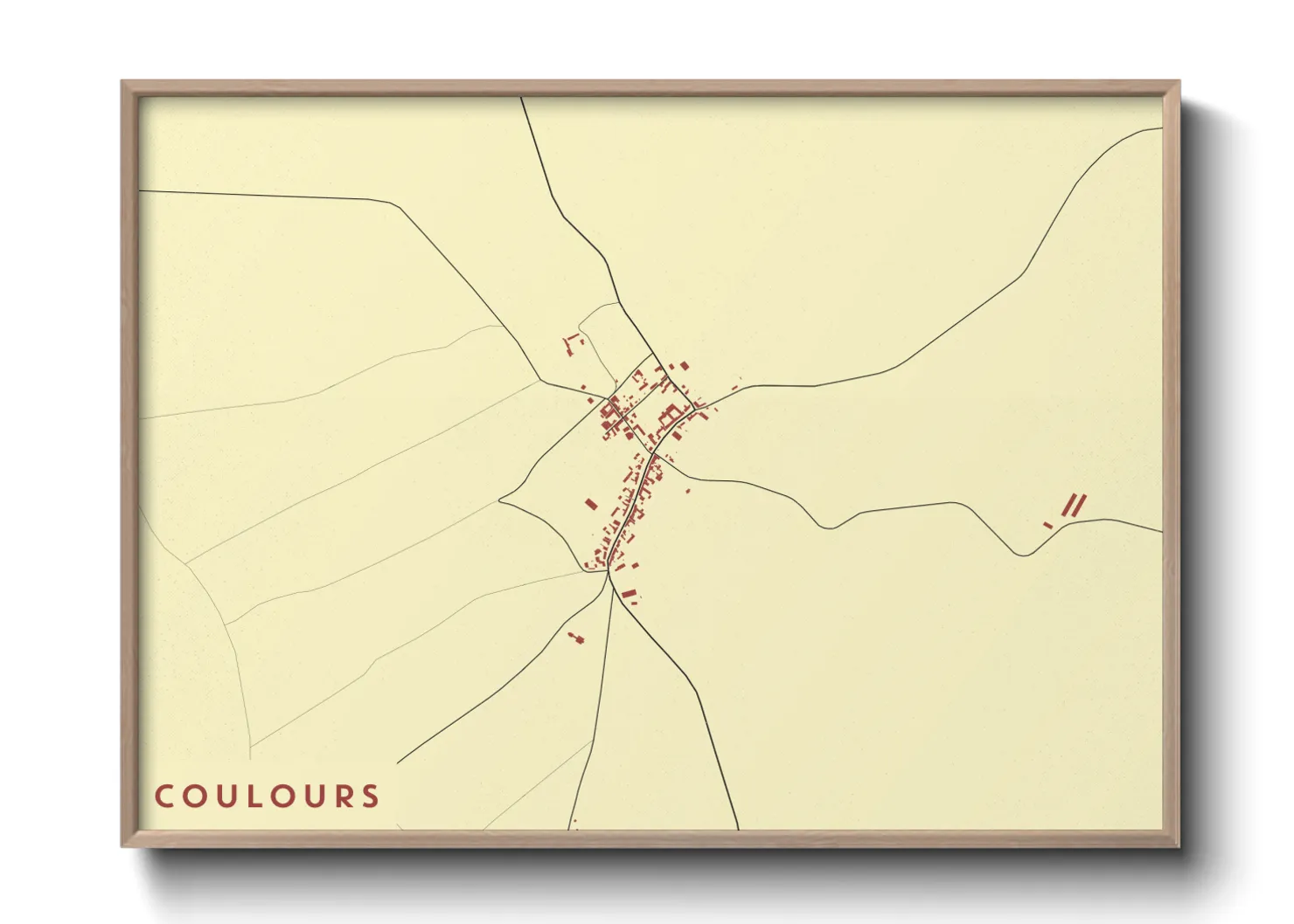 Une affiche de carte sur Coulours