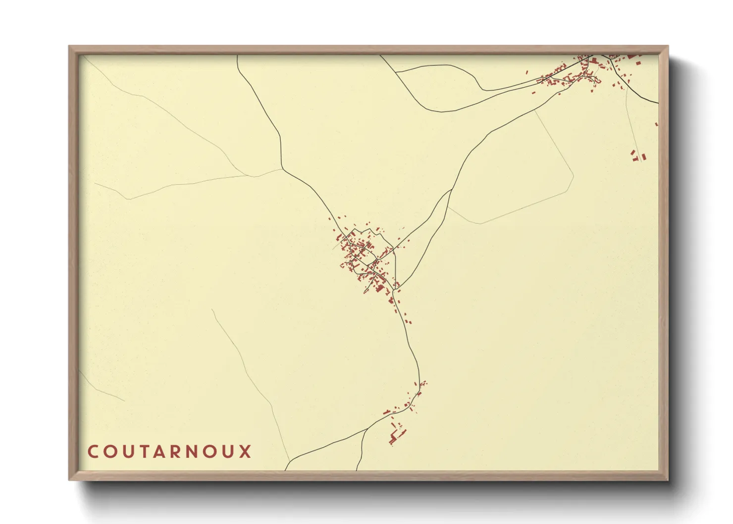 Une affiche de carte sur Coutarnoux