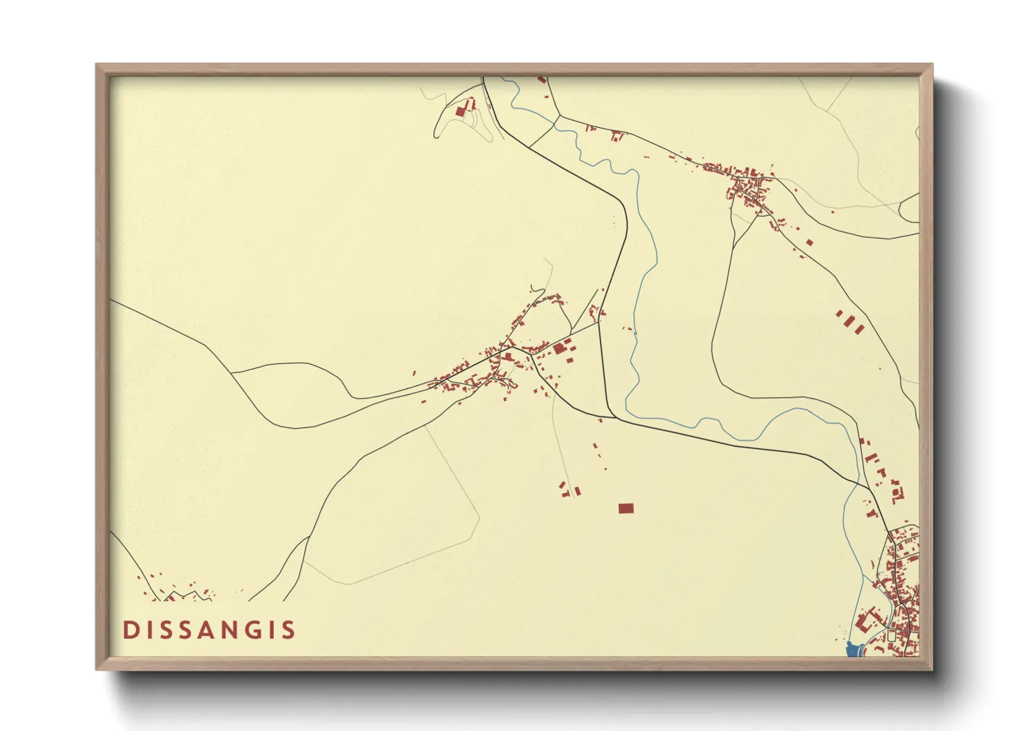 Une affiche de carte sur Dissangis