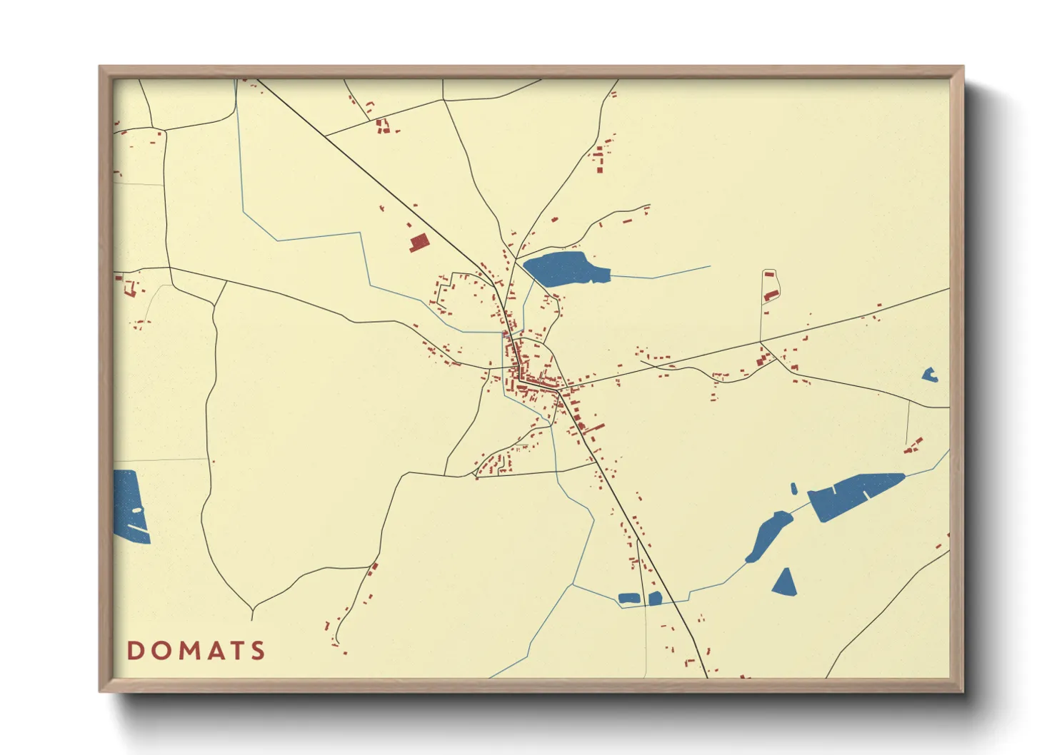 Une affiche de carte sur Domats