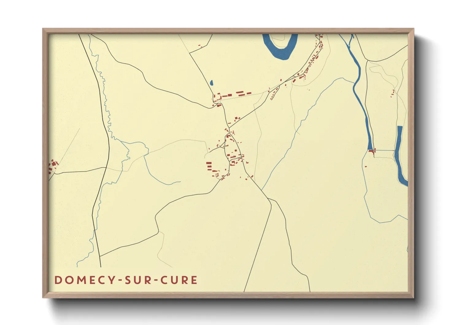Une affiche de carte sur Domecy-sur-Cure