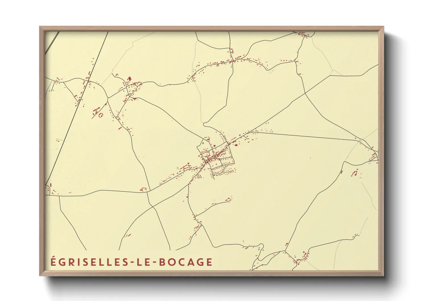 Une affiche de carte sur Égriselles-le-Bocage