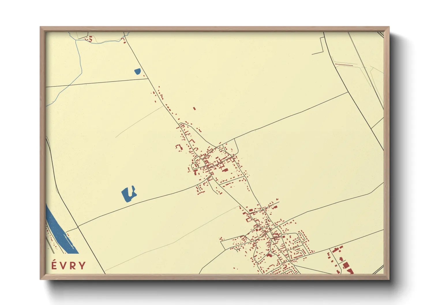 Une affiche de carte sur Évry