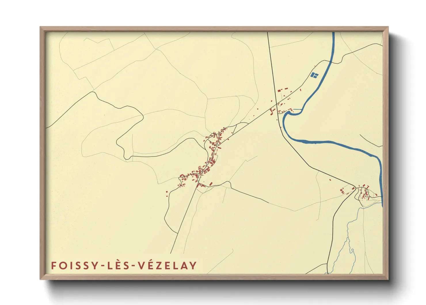 Une affiche de carte sur Foissy-lès-Vézelay