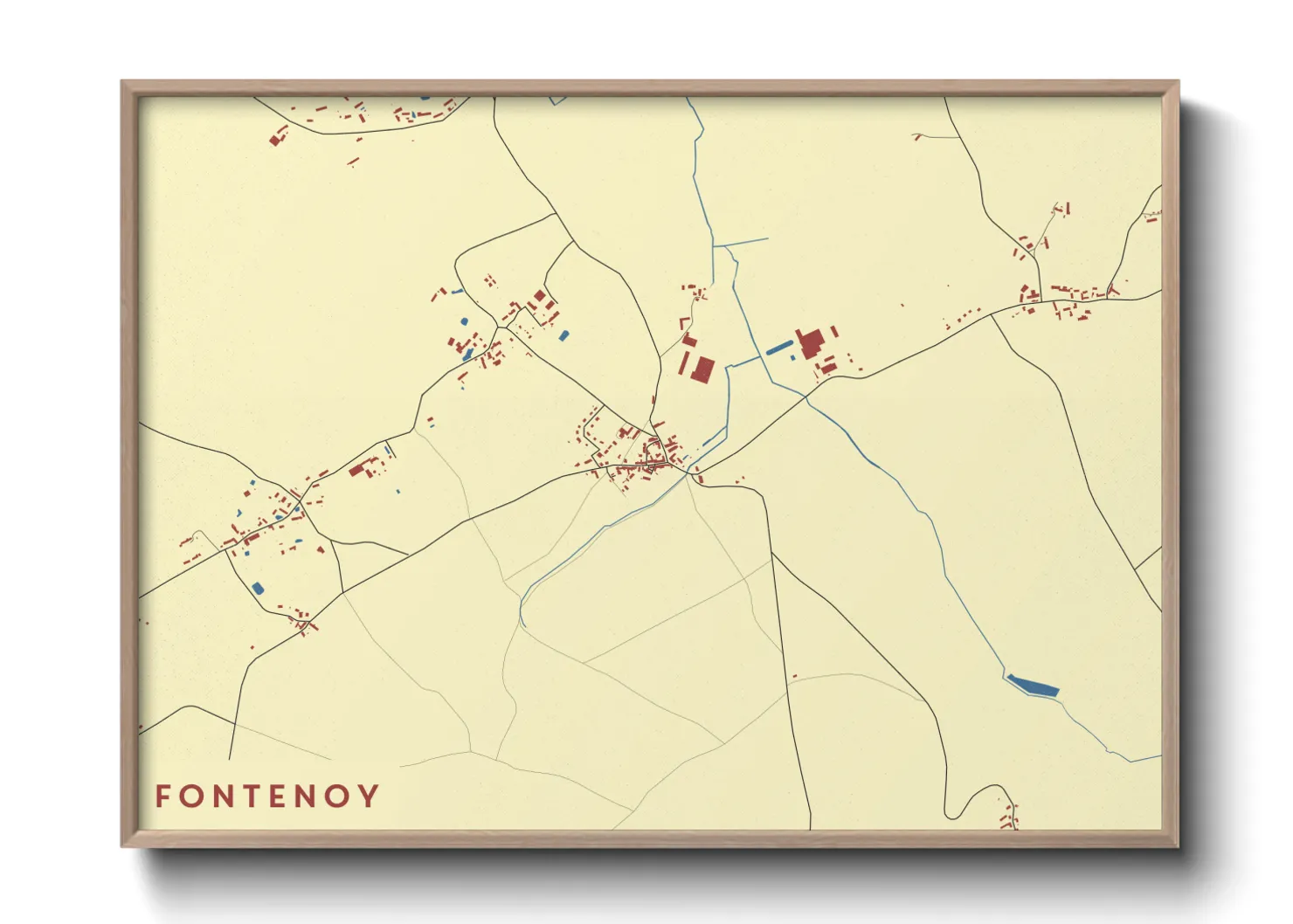 Une affiche de carte sur Fontenoy
