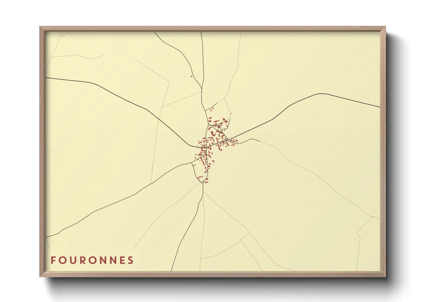 Une affiche de carte sur Fouronnes