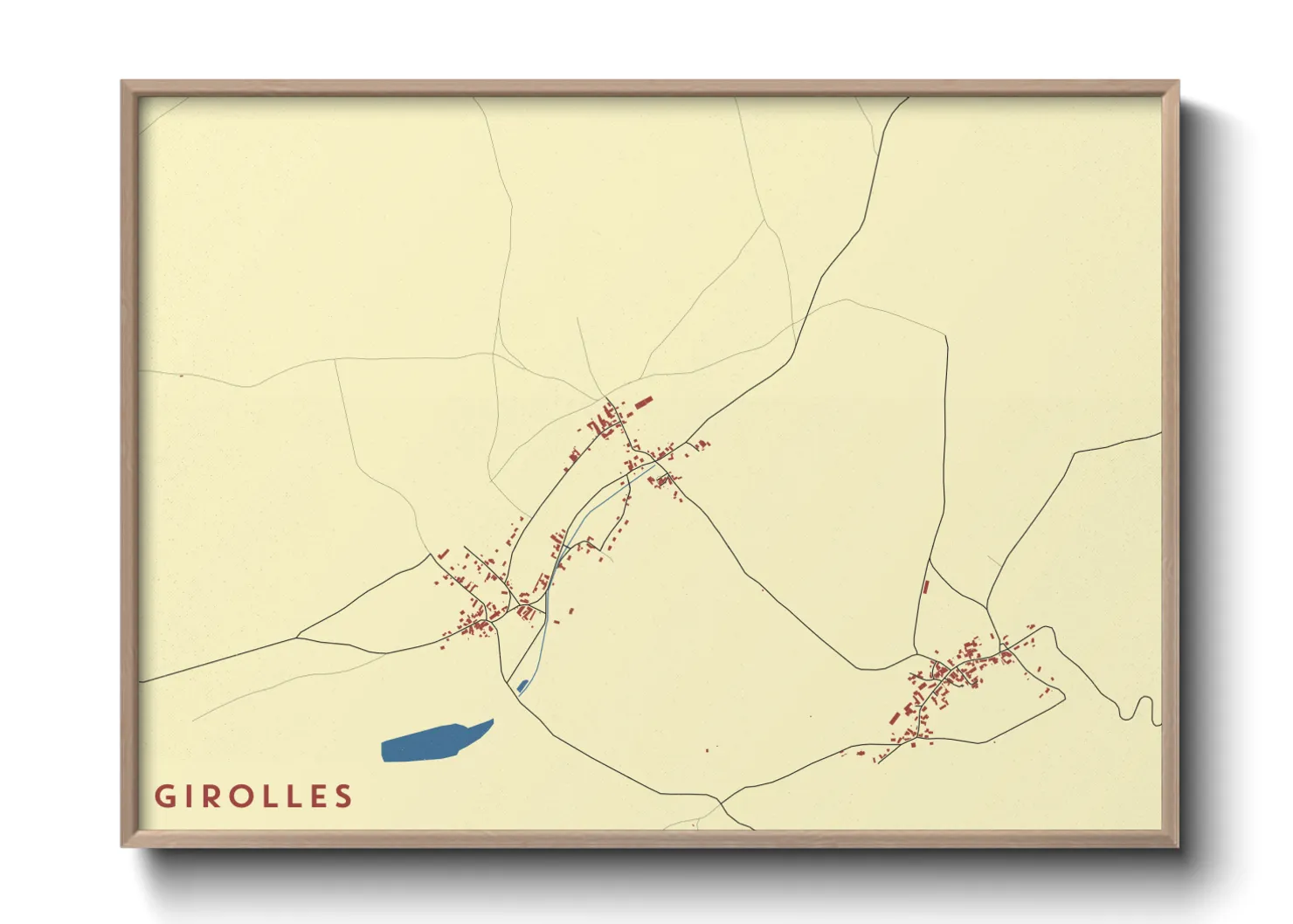 Une affiche de carte sur Girolles