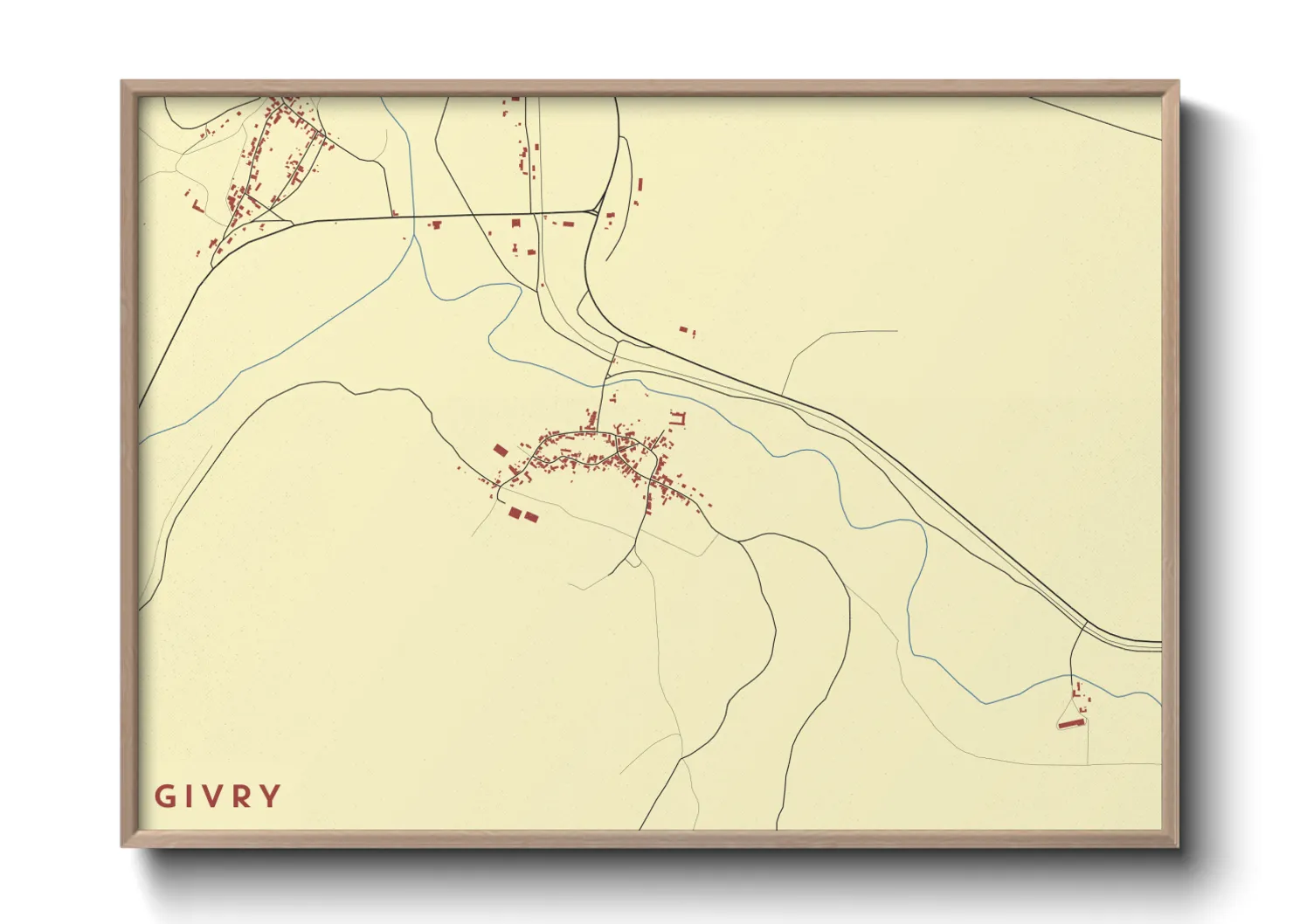 Une affiche de carte sur Givry