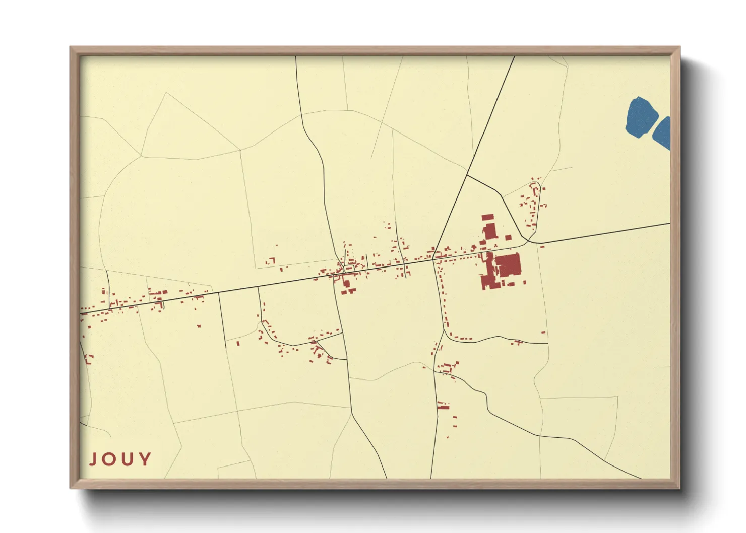 Une affiche de carte sur Jouy