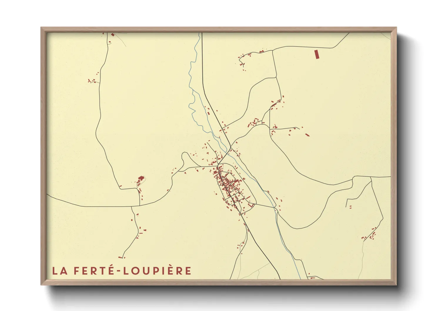 Une affiche de carte sur La Ferté-Loupière