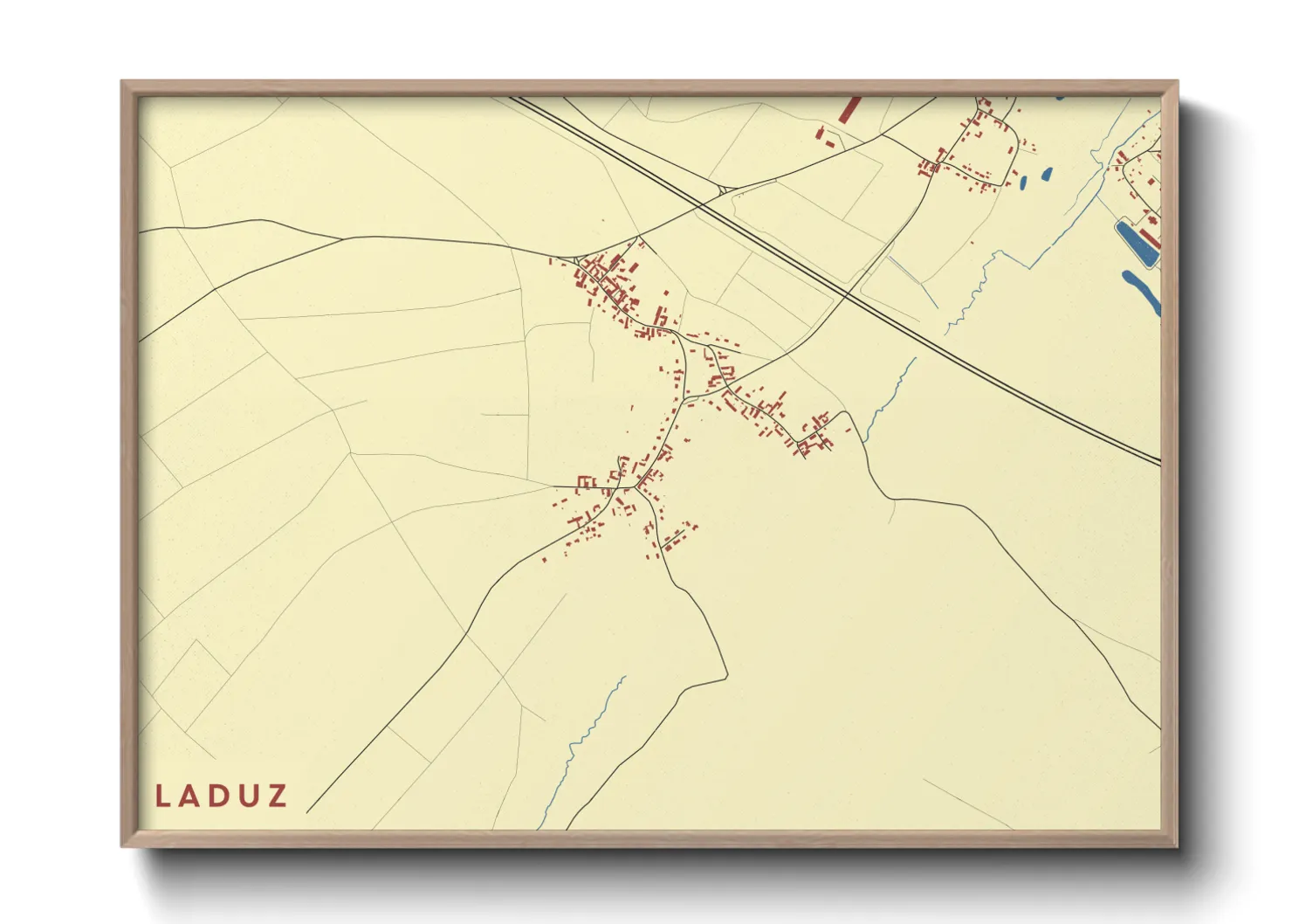 Une affiche de carte sur Laduz